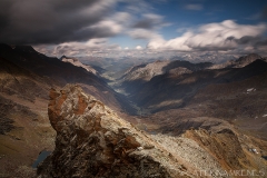 Aussichtsscharte der Inneren Wetterspitze mit Blick auf das Gschnitztal